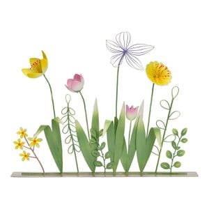 Metal flowers, colorful (b/h/t) 30x23x4cm