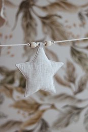 Guirlande en lin « Star Dust » avec étoiles