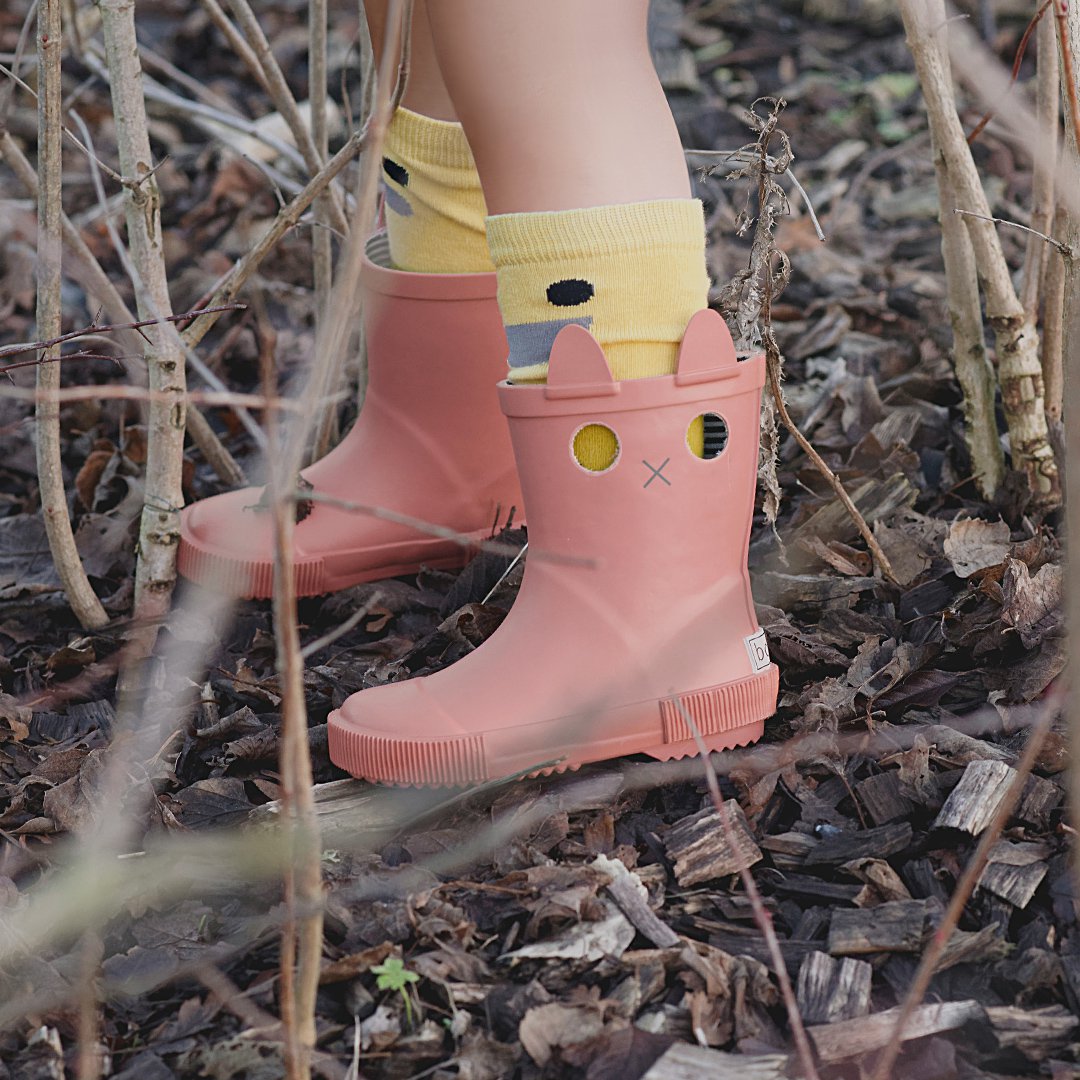LOOKICAT Bottes de Pluie Enfant Rose