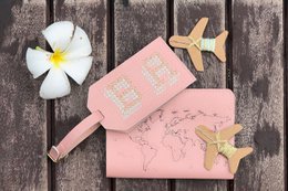 Zawieszka do bagażu Stitch — różowa