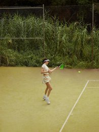 Kremowa mini spódniczka do tenisa Volley