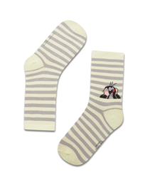 koaa – La petite taupe « Stripes » – Chaussettes vert/gris