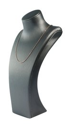 Bust, PU covered, shiny, 32.5 x 16 x 8.5 cm, gray