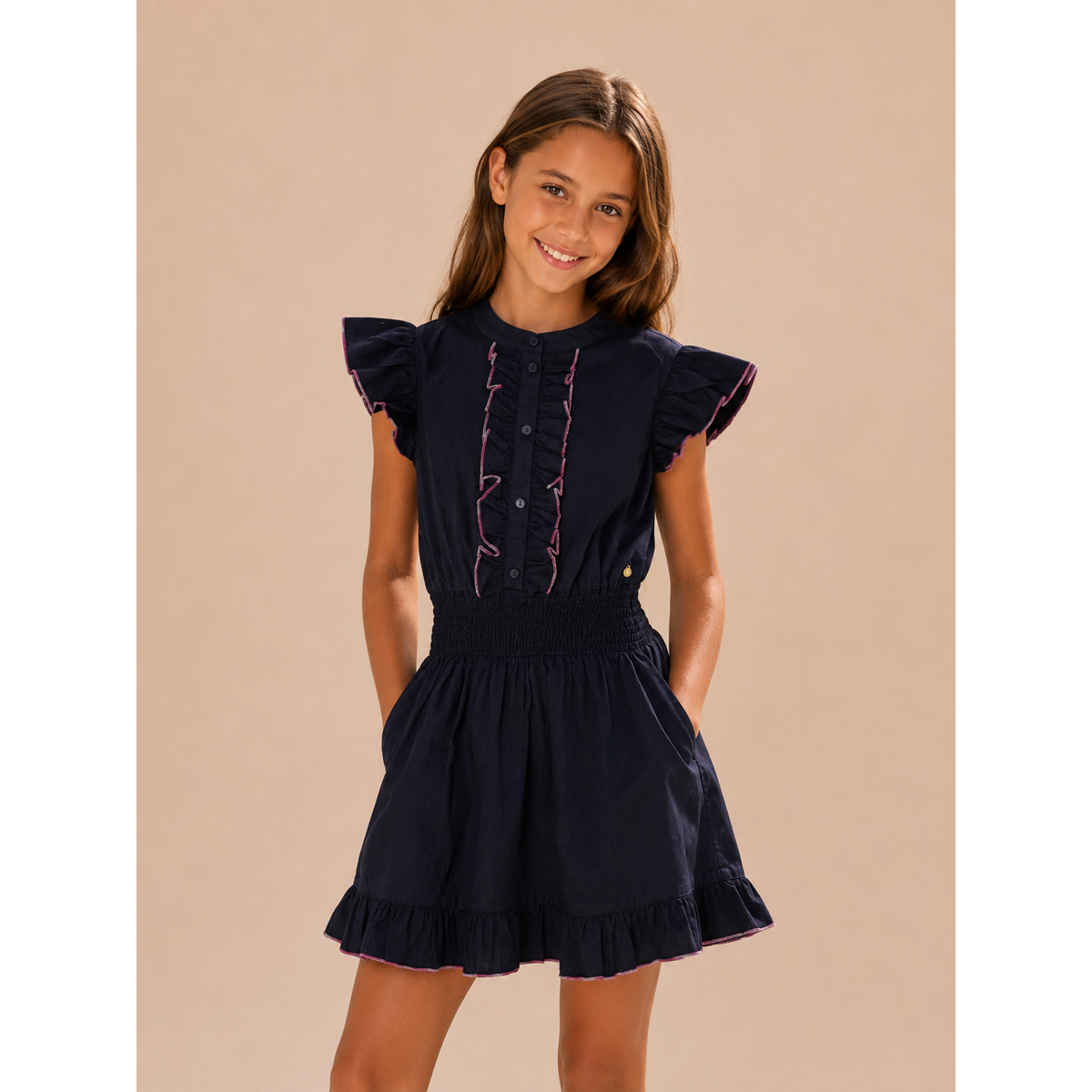 Robe Fille "Mood Indigo" Robe bleu foncé