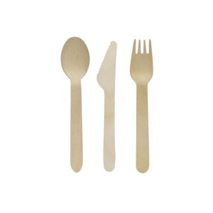 Fackelmann Move Wooden Picnic Cutlery Set x30 Each