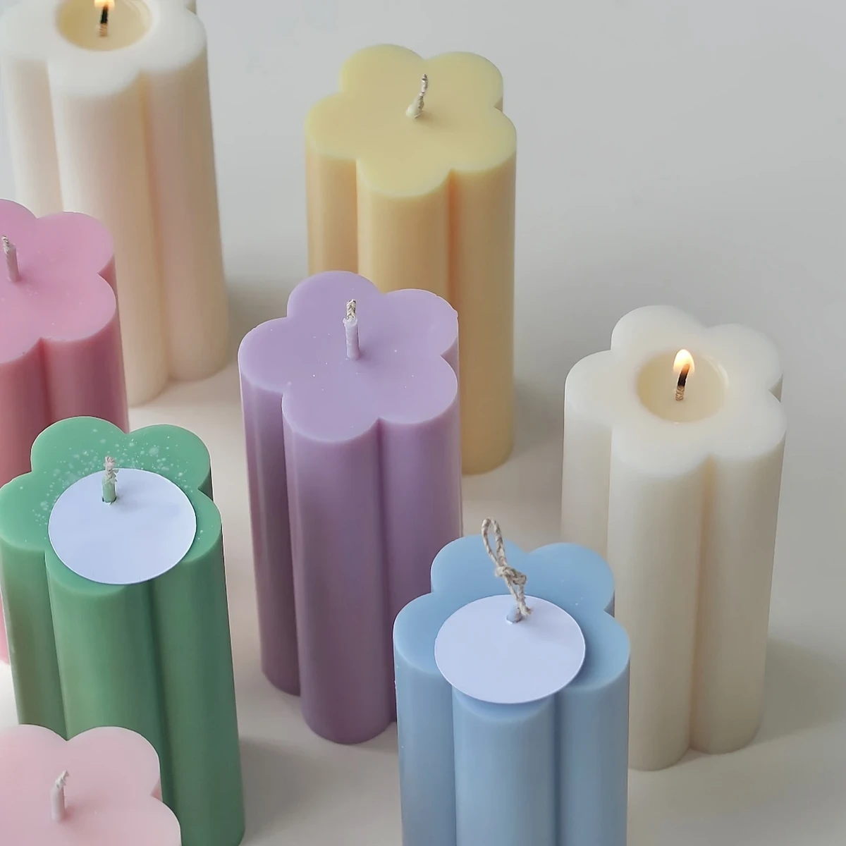 Candela di cera di soia trifoglio