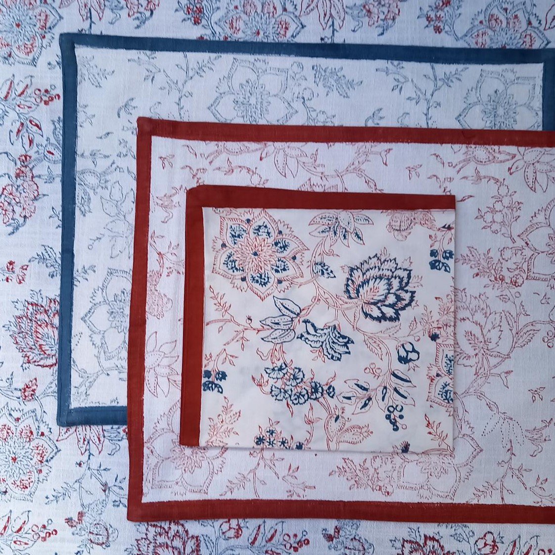 Mantel individual 'Flor' Rojo