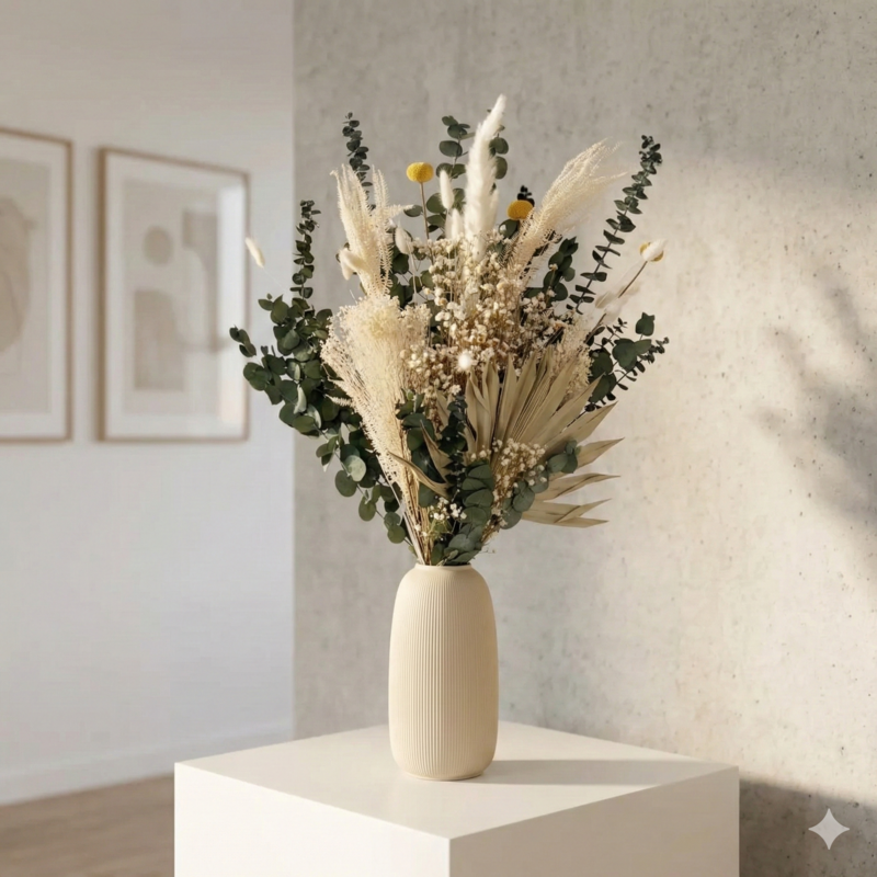 Natur - Dryflower Bouquet i Harmonie I Grün -weiß