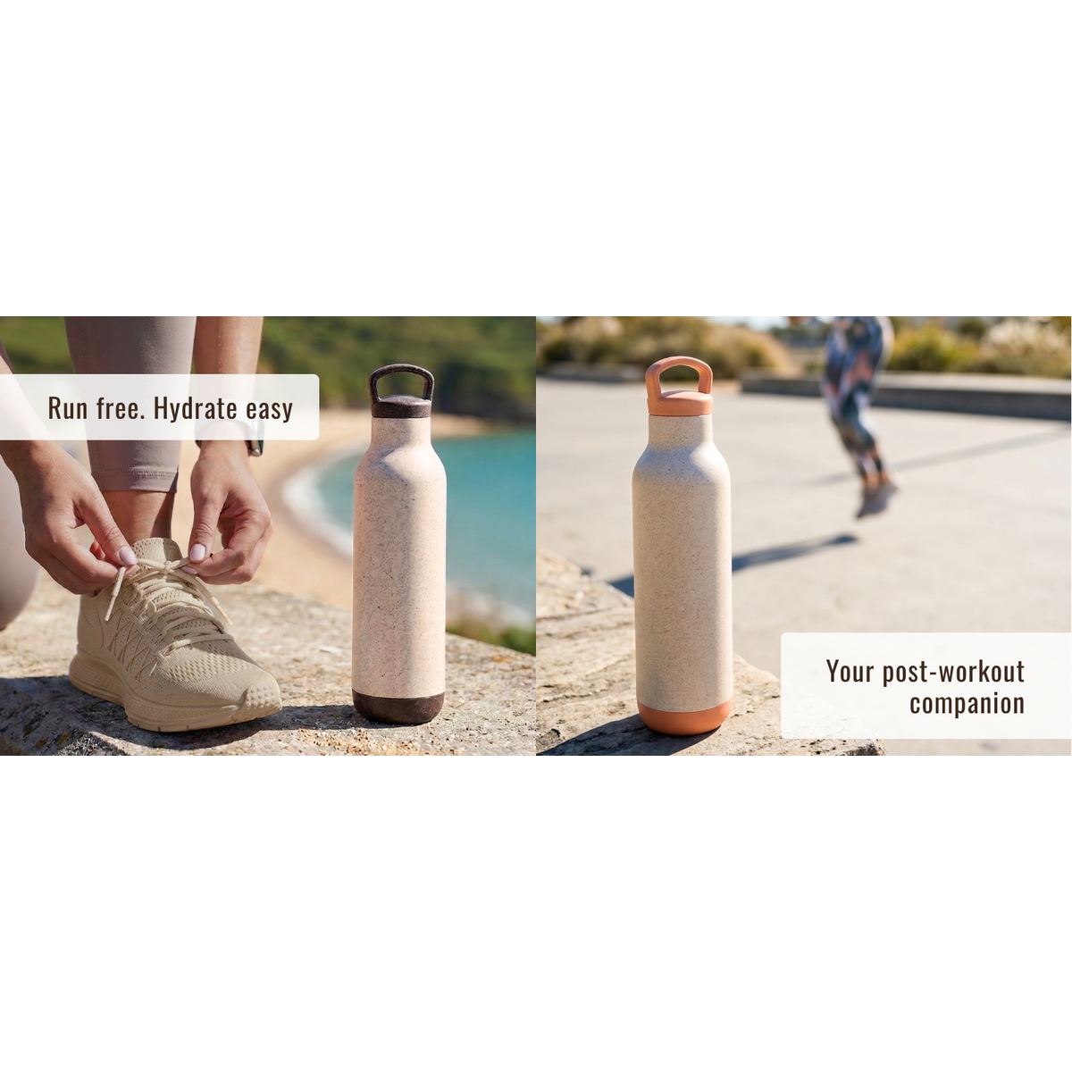 Ecofy Earth Friendly Eco Kildevandsflaske til kontor og skoler | Vandflaske i rustfrit stål til børn og voksne lavet med risskaller | Lækagesikker |1 enhed, 900 ml | TUV certificeret