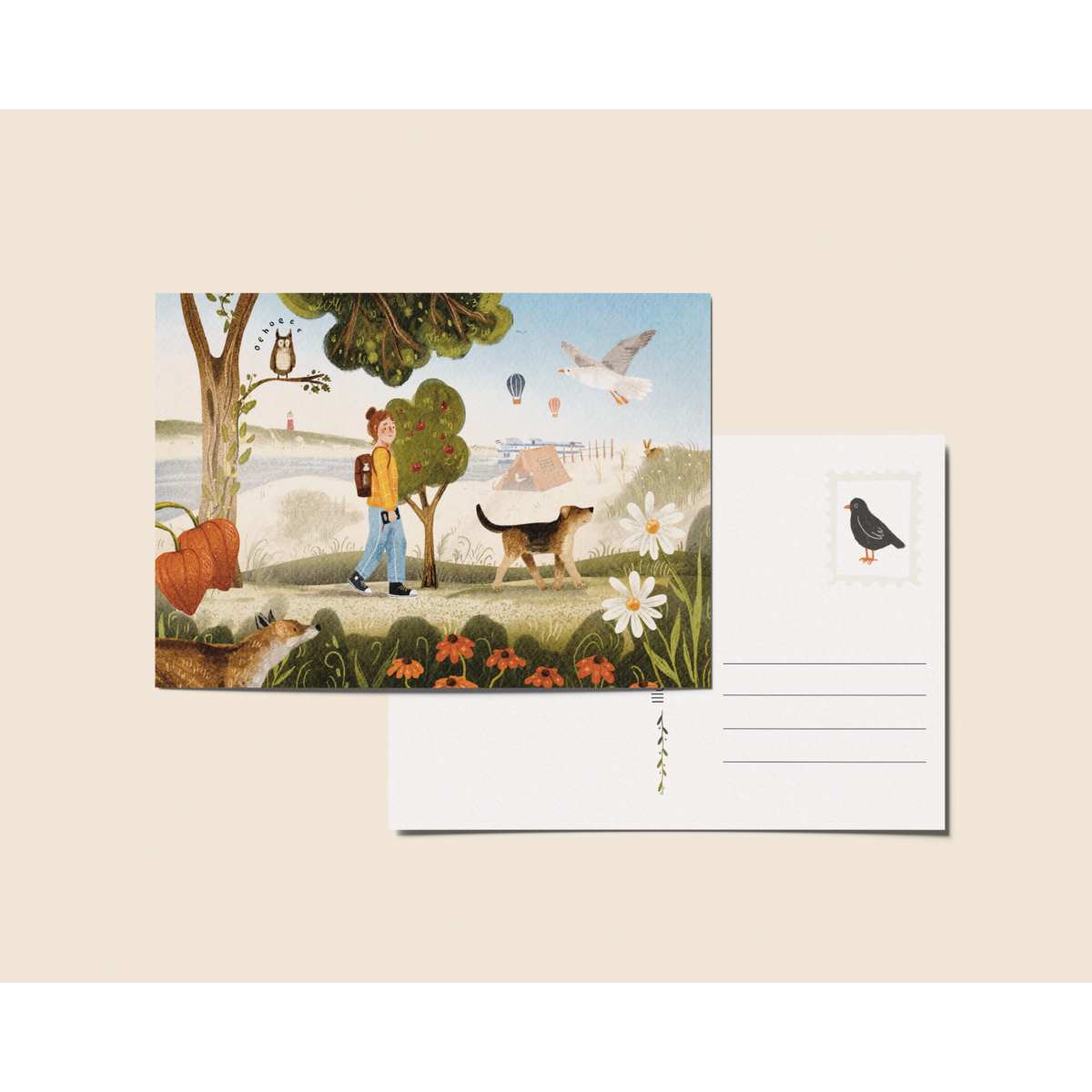 “September” – A6 Illustrated Card | 350gsm Tintoretto Gesso