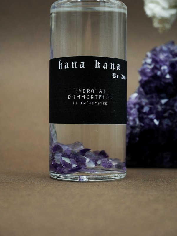 Immortelle hydrosol and amethysts