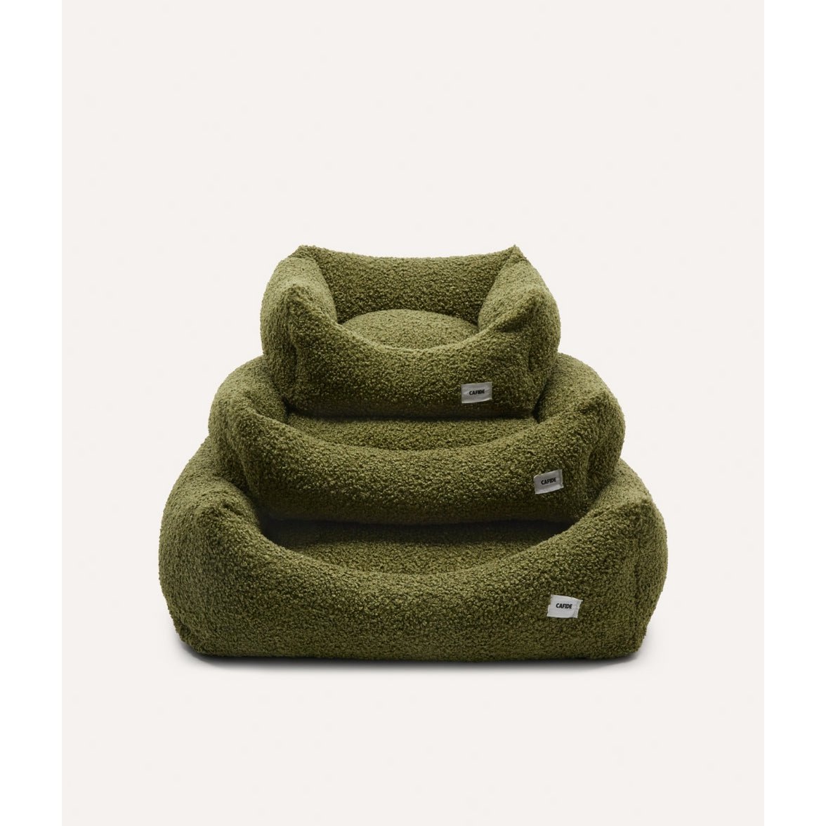 Green Sheepskin Dog Bed, Snozy