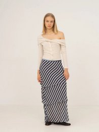 Zachte witte off-shoulder jersey top