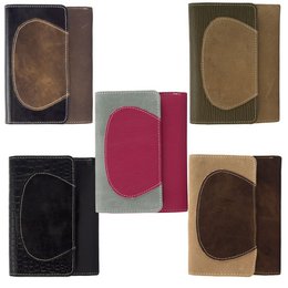 Sunsa damesportemonnee. Leren portemonnee. Portemonnee met RFID-bescherming. Portemonnee gemaakt van overgebleven leer. middelgrote portemonnee voor dames met veel creditcardvakjes - portemonnee voor dames, cadeau-idee