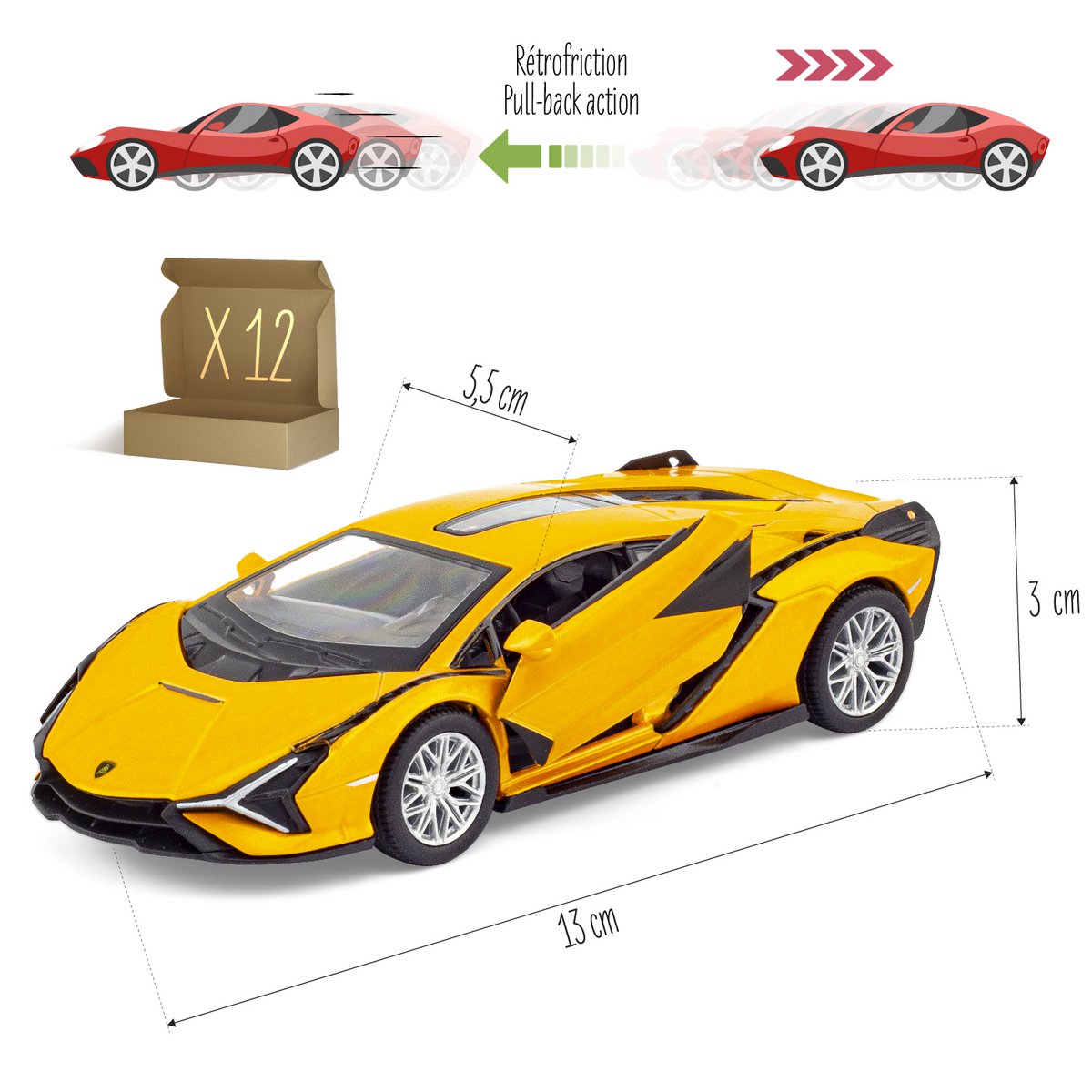 MINIATURE: LAMBORGHINI SIAN (set of 12)