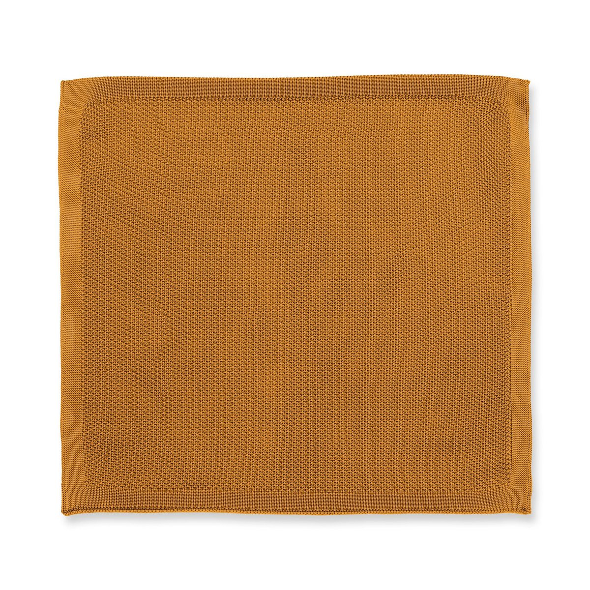 Orange Ember Knitted Bow Tie and Knitted Pocket Square Set