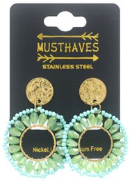 H-A8.2  E221-600-7 S. Steel Earrings 4cm