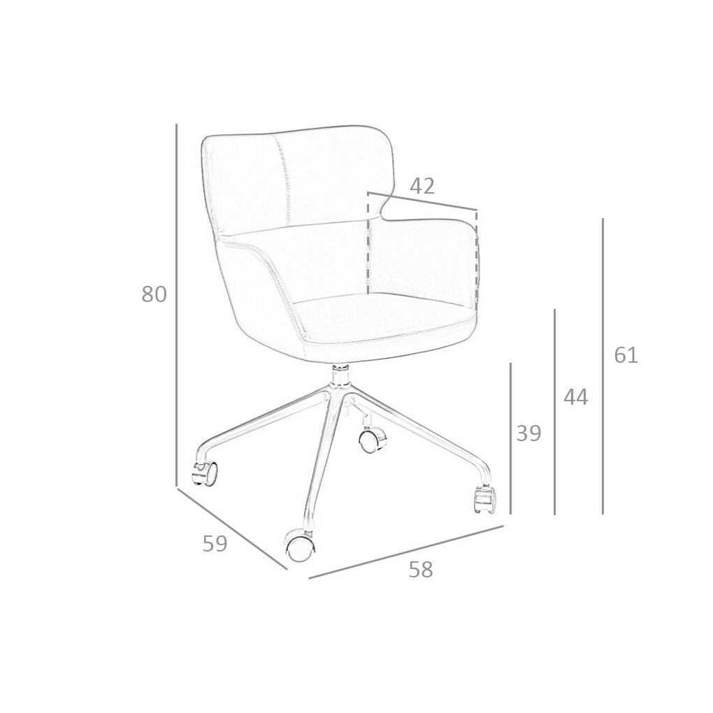 Blue leatherette swivel office chair 4110