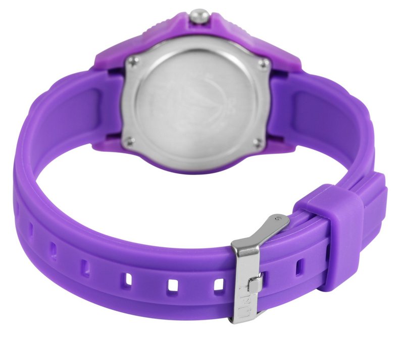 Q&Q children's/youth watch with silicone strap, 10 ATM, purple
