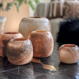 Albaster wax holder medium brown (423)