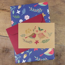 Papel de regalo Bird Love Story