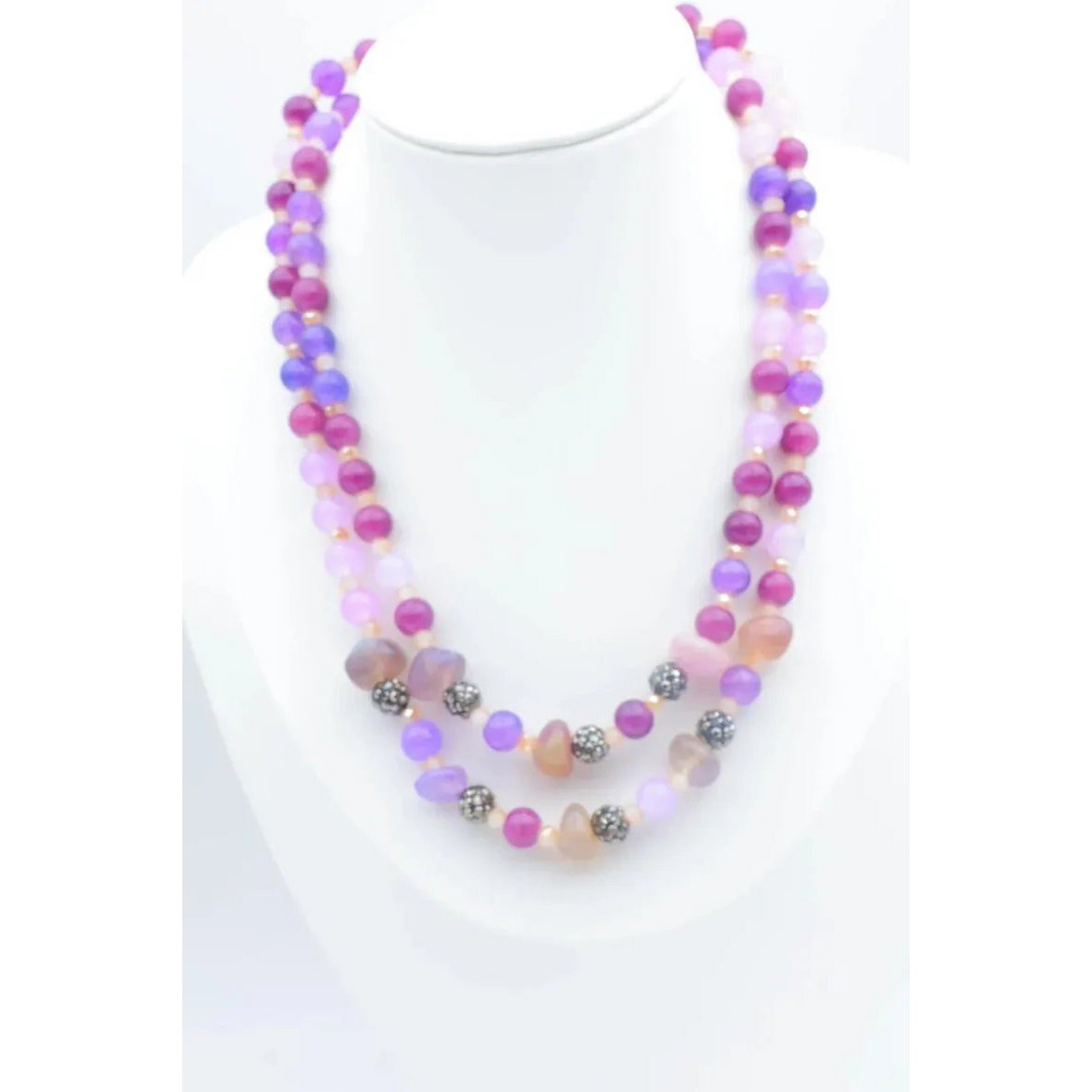 Collier sautoir fantaisie pierre