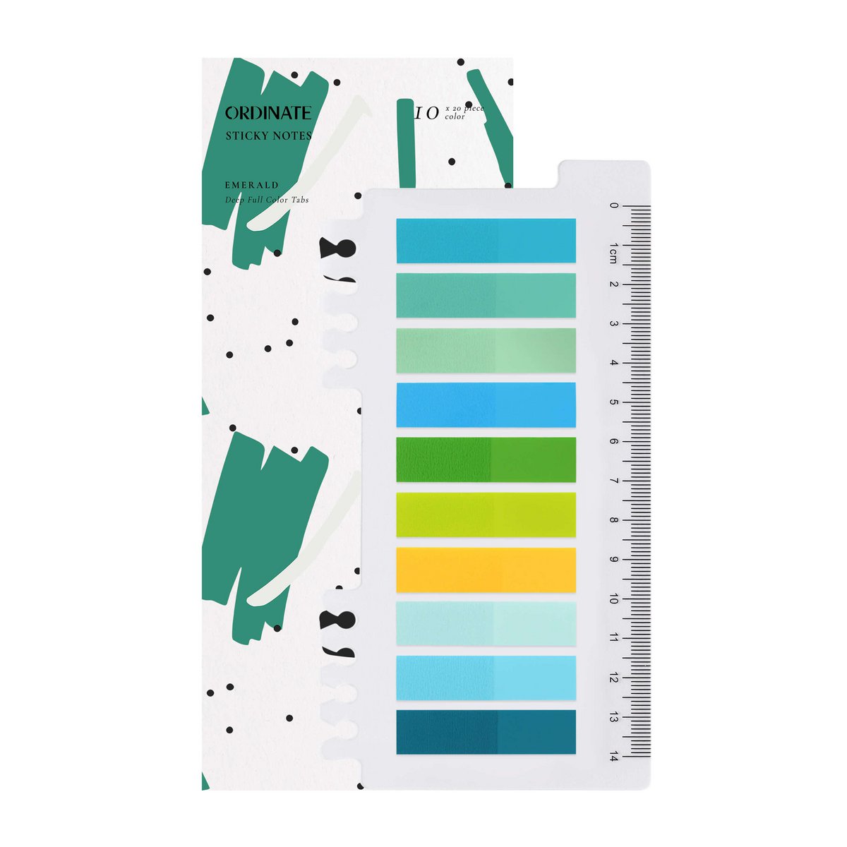 Emerald | Ordinate adhesive marker index tabs | Pagemarker | Book tabs | Sticky Notes | Self -adhesive adhesive marker | Small detention notes tabs