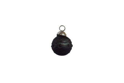Glaskugel Schwarz matt 2,5 cm - 3 verschiedene Designs