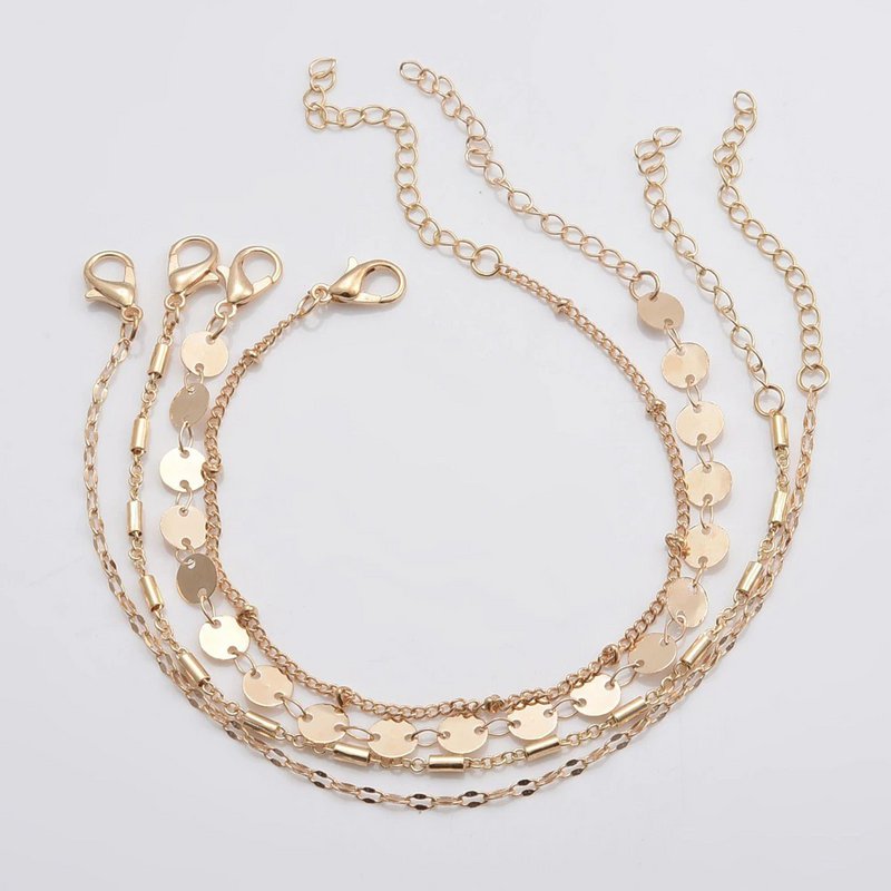 SET OF 4 THIN BRACELETS - GOLD-PLATED - ELODIE MODEL