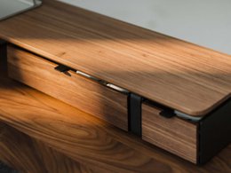 Cajón modular pequeño - Complemento de estante de escritorio doble