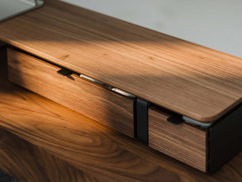 Cajón modular pequeño - Complemento de estante de escritorio doble