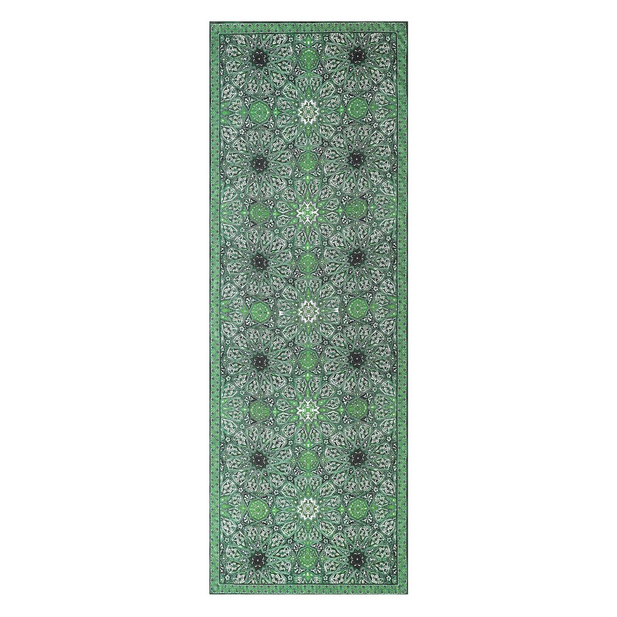 Bufanda de cuello de seda verde estampado turco