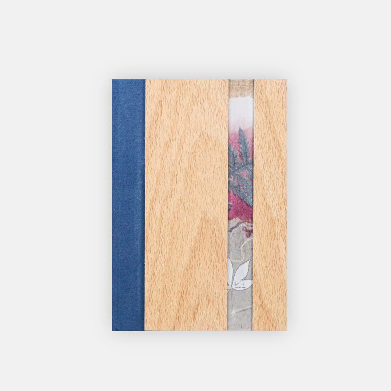 Holznotizbuch braune Blätter