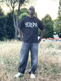 T-shirt Boxy Fit Taped 100% Cotone Made in Italy