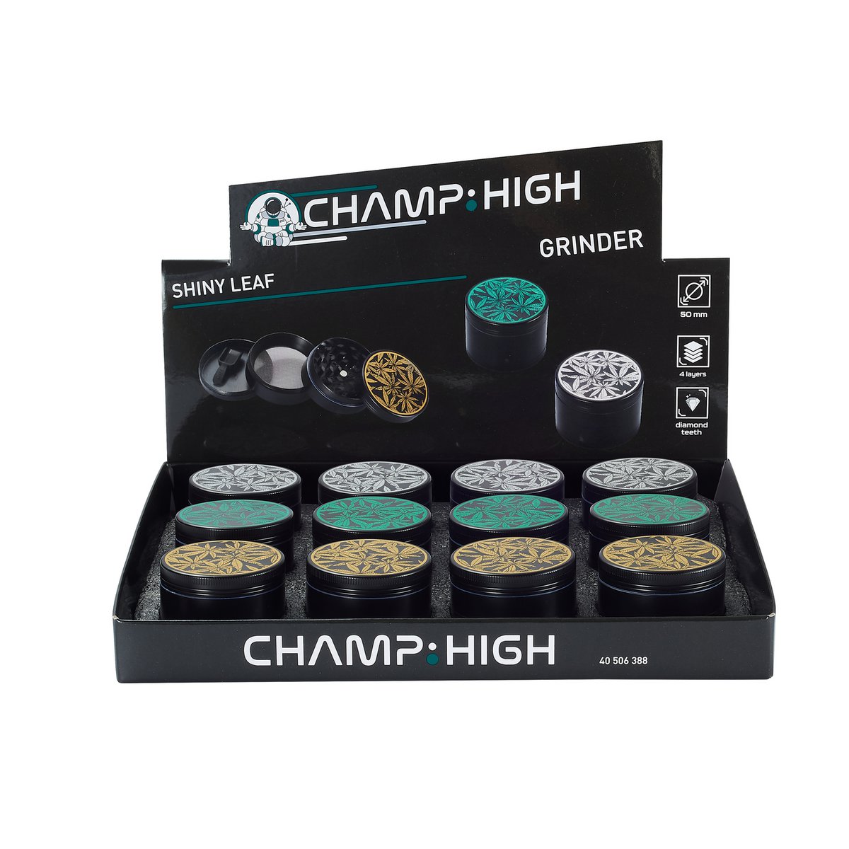 4-layer grinder, diamond teeth, magnetic closure