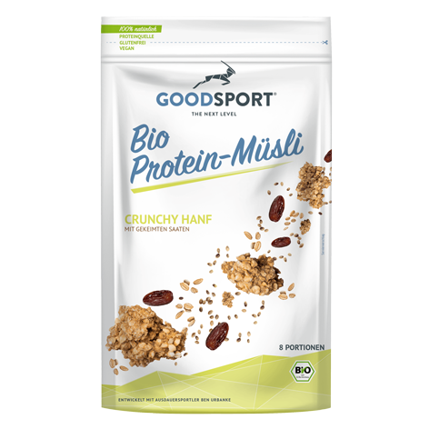 ØKOLOGISK proteinmüsli, cunchy hamp med spirede frø