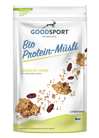 ØKOLOGISK proteinmüsli, cunchy hamp med spirede frø