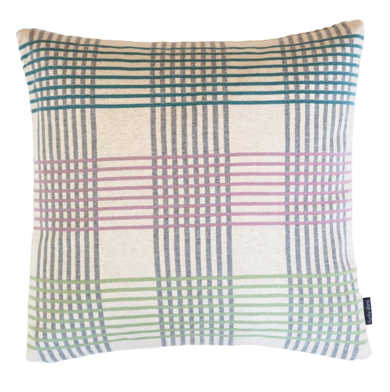 Ruth Pillow Purple soft jacquard knitted cotton