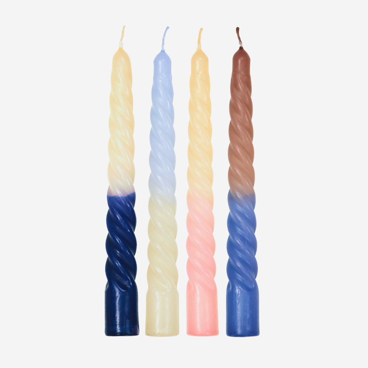 4 Tafelkerzen – Twisted & Dip Dye – Lovers in Paris