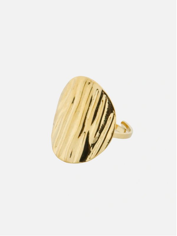 Rund stribe ring guld