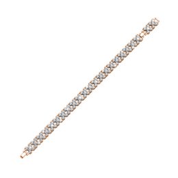 Bracelet Flowery - Or Rosé et Cristal