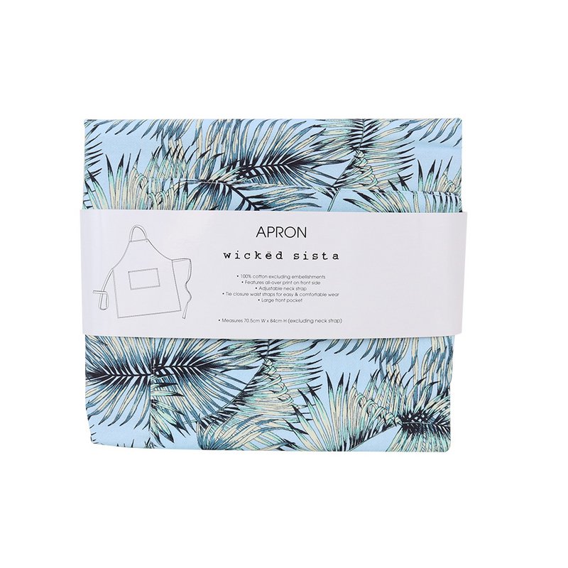 WS delantal hojas tropicales
