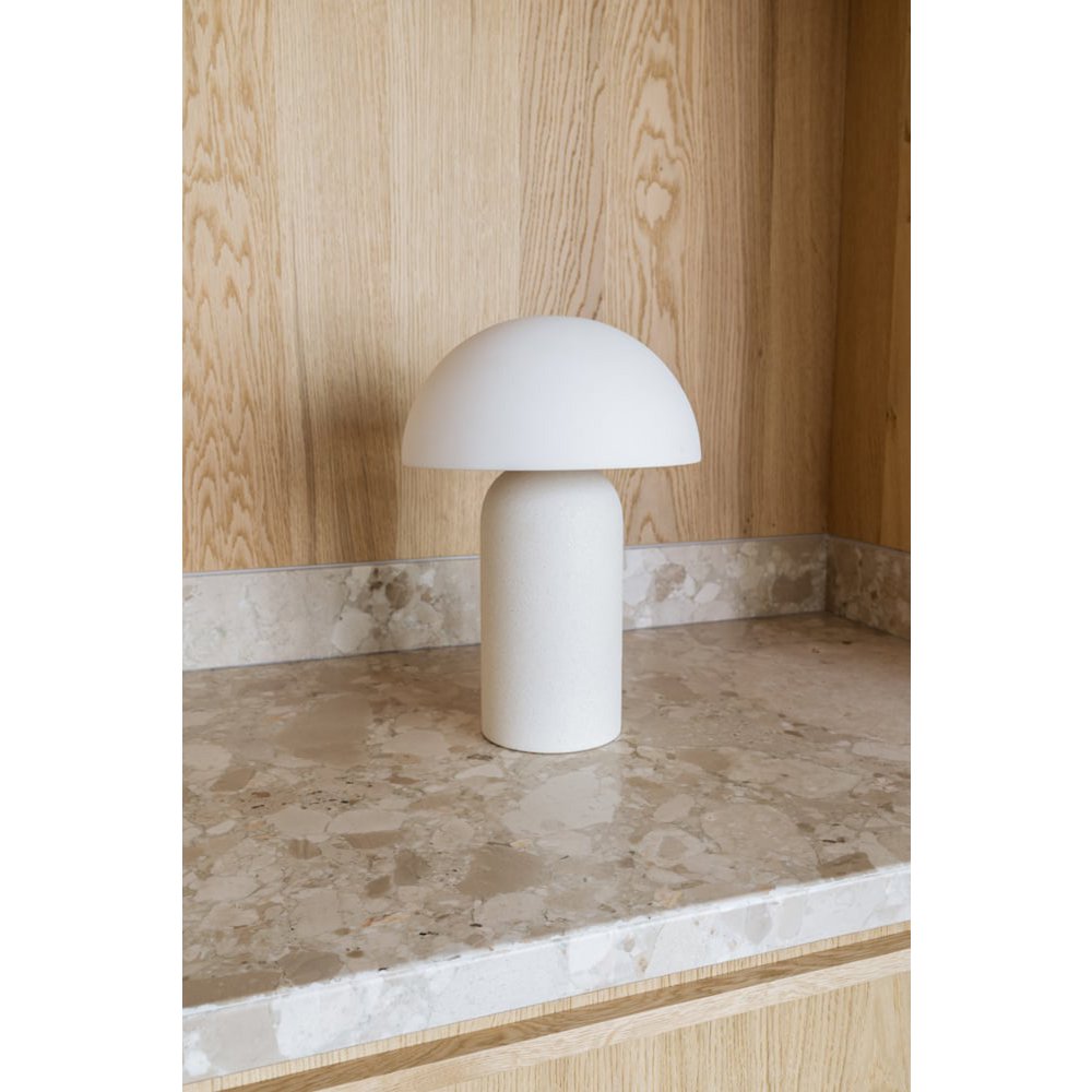 Handmade table lamp Maeve from Portuguese earthenware, natural