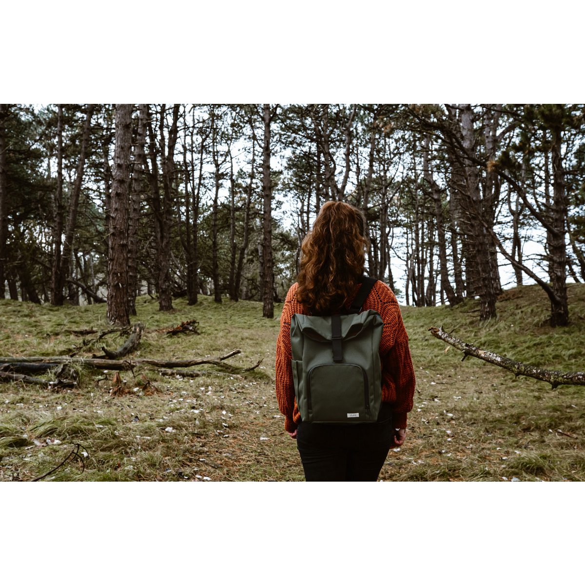 vegan bag | canvas - forest green