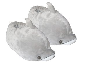 Slippers 'Delfin' from Plüsch, Gr.XL