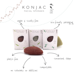 Gąbki do twarzy Owl & Bee Konjac dla suchej skóry (2 paczki) - wegańskie