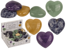 Gem stone, heart, 2,5 cm,
