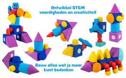 Blockaroo Robot Box - 10 pezzi - Giocattolo magnetico morbido