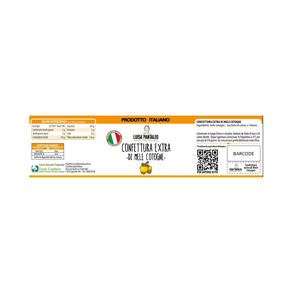 Luisa Pantaleo Quittenmarmelade, hergestellt in Italien