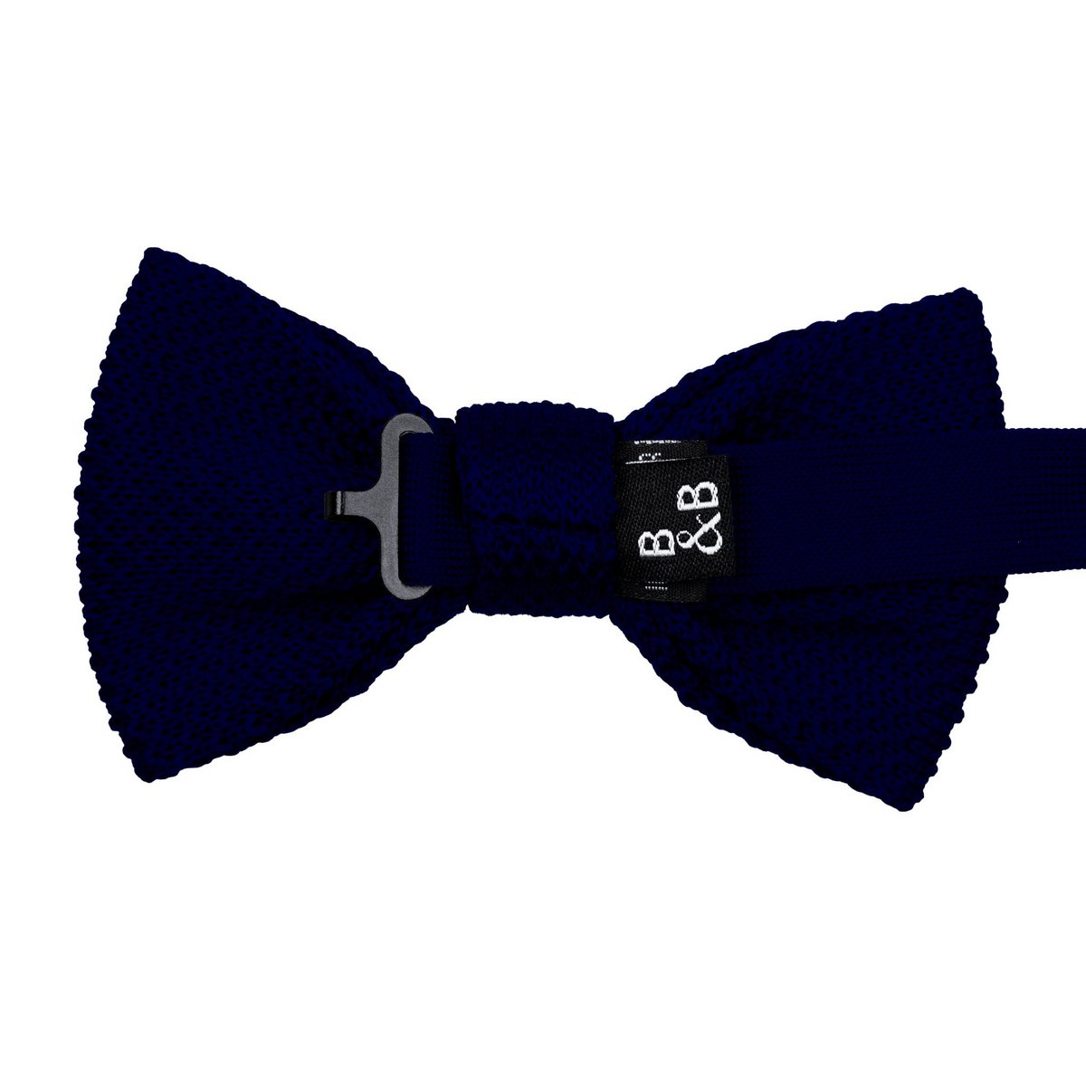 Pajarita de punto azul marino